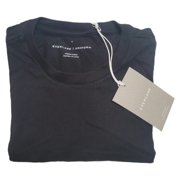 NWT Everlane Organic Cotton Crew Neck Uniform-Black Size Smal - Picture 4 of 10